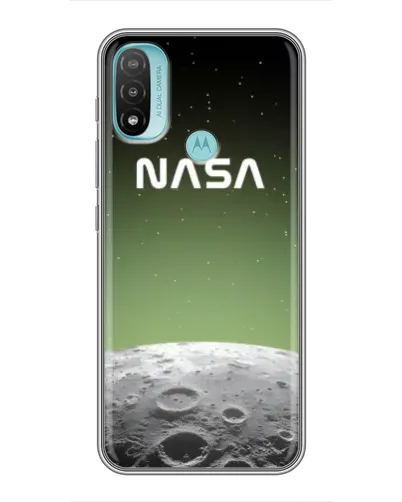 Чехол для Motorola MOTO E40 с картинкой «NASA — лунный градиент»