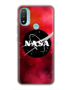 Чохол для Motorola MOTO E40 з картинкою «NASA — червона туманність»