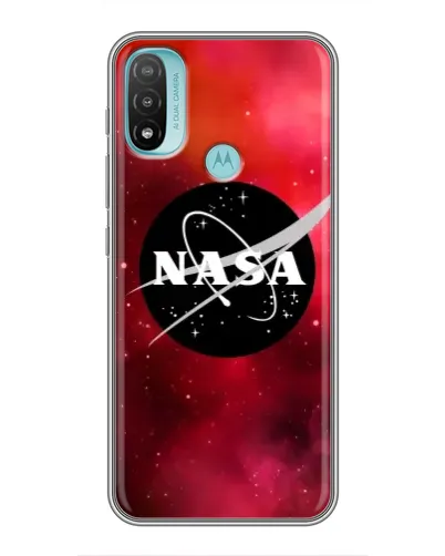 Чехол для Motorola MOTO E40 с картинкой «NASA — красная туманность»