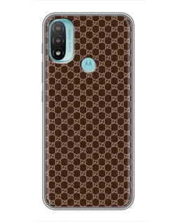 Чехол для Motorola MOTO E40 с картинкой «Gucci — шоколадная сетка»