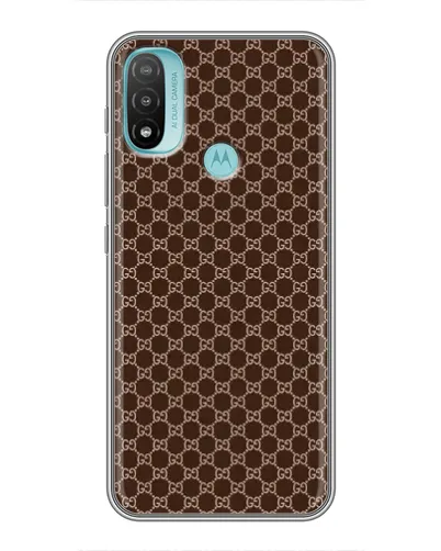 Чехол для Motorola MOTO E40 с картинкой «Gucci — шоколадная сетка» Чехол для Motorola MOTO E40 с картинкой «Gucci — шоколадная сетка»