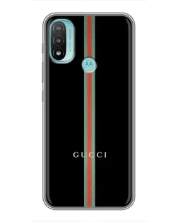 Чехол для Motorola MOTO E40 с картинкой «Gucci — строгая линия»