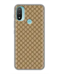 Чехол для Motorola MOTO E40 с картинкой «Gucci — классический беж»