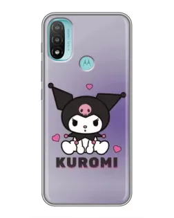 Чохол для Motorola MOTO E40 з картинкою «Kuromi — фіолетовий арт»