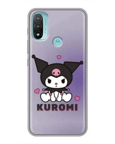 Чехол для Motorola MOTO E40 с картинкой «Kuromi — фиолетовый арт»