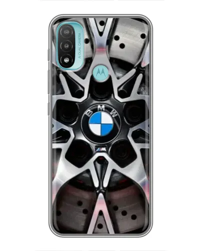 Чехол для Motorola MOTO E40 с картинкой «BMW — деталь диска»