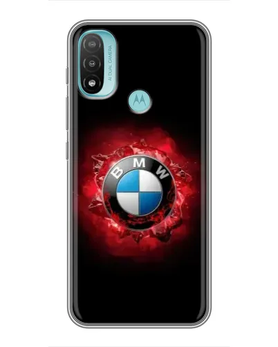 Чехол для Motorola MOTO E40 с картинкой «Логотип BMW — вспышка»