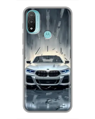 Чехол для Motorola MOTO E40 с картинкой «BMW в свете фар»