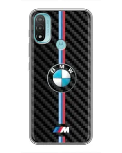 Чохол для Motorola MOTO E40 з картинкою «Емблема BMW та карбон» Чохол для Motorola MOTO E40 з картинкою «Емблема BMW та карбон»