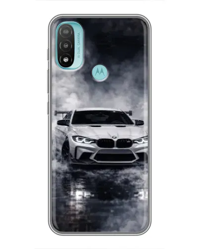 Чехол для Motorola MOTO E40 с картинкой «BMW сквозь туман»
