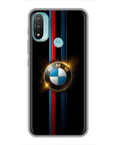 Чехол для Motorola MOTO E40 с картинкой «BMW M-Power неон»