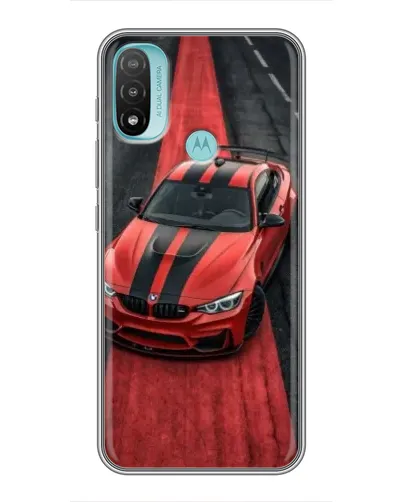 Чехол для Motorola MOTO E40 с картинкой «BMW на красной дорожке»