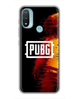 Чохол для Motorola MOTO E40 з картинкою «Яскравий логотип PUBG»