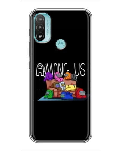 Чехол для Motorola MOTO E40 с картинкой «Логотип Among Us»