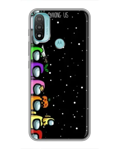 Чехол для Motorola MOTO E40 с картинкой «Команда Among Us»