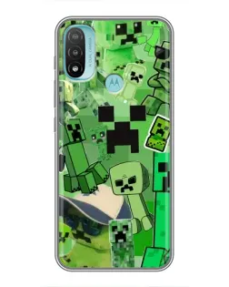Чохол для Motorola MOTO E40 з картинкою «Кріпери Minecraft»