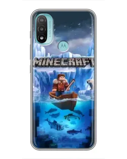 Чохол для Motorola MOTO E40 з картинкою «Minecraft льодянийсвіт»