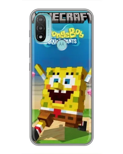 Чехол для Motorola MOTO E40 с картинкой «Губка Боб Minecraft» Чехол для Motorola MOTO E40 с картинкой «Губка Боб Minecraft»