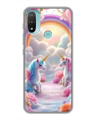 Чехол для Motorola MOTO E40 с картинкой «Радуга и единороги» Чехол для Motorola MOTO E40 с картинкой «Радуга и единороги»