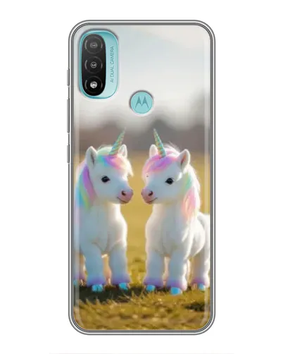 Чехол для Motorola MOTO E40 с картинкой «Пара единорогов» Чехол для Motorola MOTO E40 с картинкой «Пара единорогов»