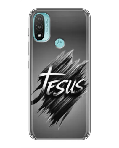 Чехол для Motorola MOTO E40 с картинкой «Надпись Jesus Graffiti»