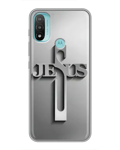 Чехол для Motorola MOTO E40 с картинкой «Металлический крест Jesus» Чехол для Motorola MOTO E40 с картинкой «Металлический крест Jesus»