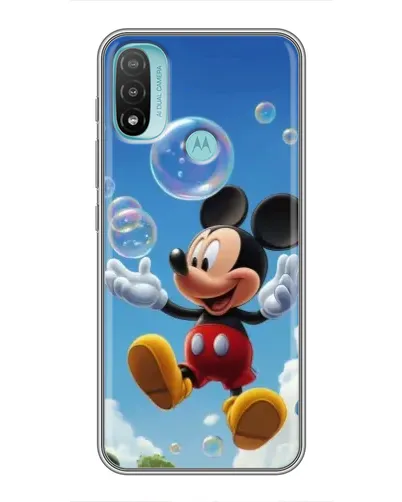 Чехол для Motorola MOTO E40 с картинкой «Mickey и мыльные пузыри»