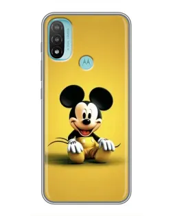 Чехол для Motorola MOTO E40 с картинкой «Микки на желтом»