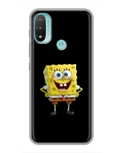 Чехол для Motorola MOTO E40 с картинкой «Классический Губка Боб»