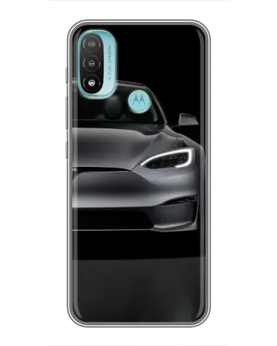 Чехол для Motorola MOTO E40 с картинкой «Tesla Model S Look»