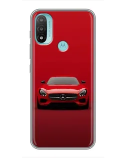 Чехол для Motorola MOTO E40 с картинкой «Красный Mercedes AMG»