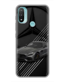 Чехол для Motorola MOTO E40 с картинкой «Mercedes AMG — графика»