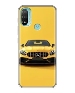 Чехол для Motorola MOTO E40 с картинкой «Желтый Mercedes GT»