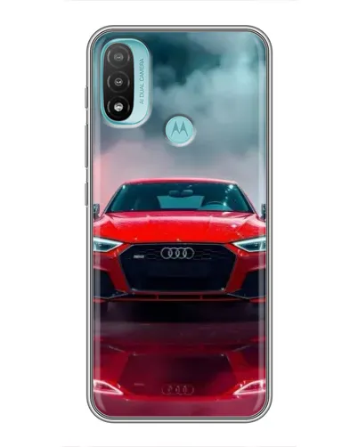 Чехол для Motorola MOTO E40 с картинкой «Audi RS — красный стиль»
