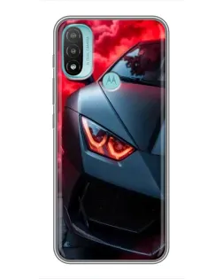 Чохол для Motorola MOTO E40 з картинкою «Lamborghini червоне сяйво»