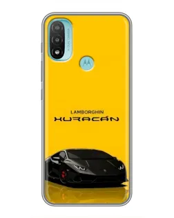 Чохол для Motorola MOTO E40 з картинкою «Lamborghini Huracan чорний»