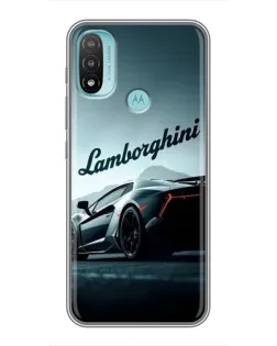 Чохол для Motorola MOTO E40 з картинкою «Класичний Lamborghini надпис»
