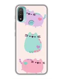 Чехол для Motorola MOTO E40 с картинкой «Pusheen трио» Чехол для Motorola MOTO E40 с картинкой «Pusheen трио»