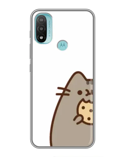Чехол для Motorola MOTO E40 с картинкой «Пушин с печеньем»