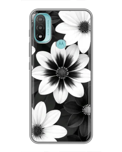Чехол для Motorola MOTO E40 с картинкой «Монохромные астры» Чехол для Motorola MOTO E40 с картинкой «Монохромные астры»