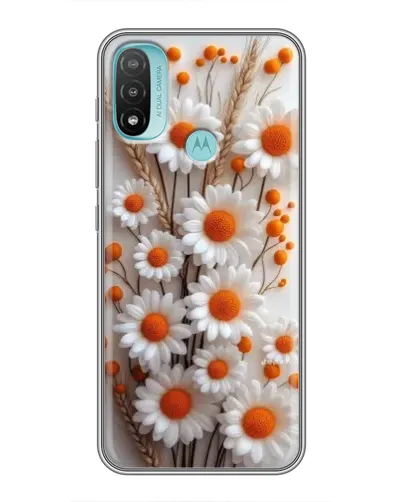 Чехол для Motorola MOTO E40 с картинкой «Белые сухоцветы» Чехол для Motorola MOTO E40 с картинкой «Белые сухоцветы»