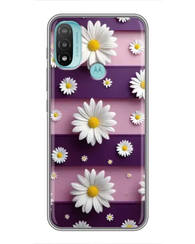 Чехол для Motorola MOTO E40 с картинкой «Ромашки на фиолетовом» Чехол для Motorola MOTO E40 с картинкой «Ромашки на фиолетовом»