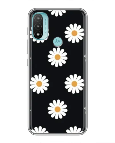 Чехол для Motorola MOTO E40 с картинкой «Ромашки на черном» Чехол для Motorola MOTO E40 с картинкой «Ромашки на черном»