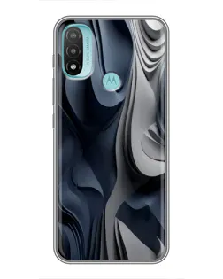 Чехол для Motorola MOTO E40 с картинкой «Объемные синие складки» Чехол для Motorola MOTO E40 с картинкой «Объемные синие складки»