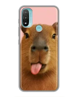 Чехол для Motorola MOTO E40 с картинкой «Капибара с языком» Чехол для Motorola MOTO E40 с картинкой «Капибара с языком»