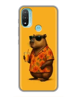 Чехол для Motorola MOTO E40 с картинкой «Капибара на отдыхе» Чехол для Motorola MOTO E40 с картинкой «Капибара на отдыхе»