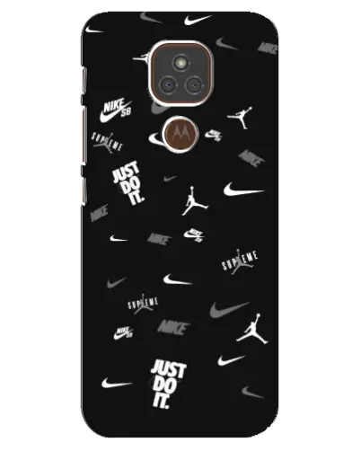 Чехол для Motorola MOTO E7 Plus с картинкой «Nike Black Pattern» Чехол для Motorola MOTO E7 Plus с картинкой «Nike Black Pattern»