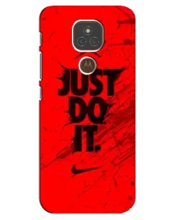 Чехол для Motorola MOTO E7 Plus с картинкой «Nike Just Do It»