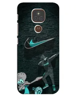Чехол для Motorola MOTO E7 Plus с картинкой «Спортивный арт Nike»