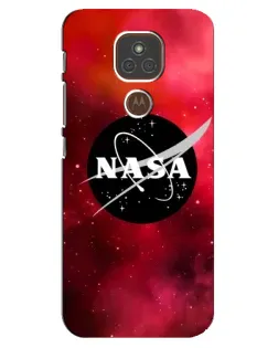 Чехол для Motorola MOTO E7 Plus с картинкой «NASA — красная туманность»